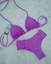 Biquini Cortininha Com Calcinha Fio Duplo Borboleta