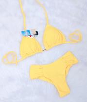 Biquini Cortininha Com Calcinha Fio Duplo Borboleta
