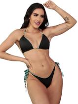 Biquini Cortininha Dupla Face Com Bojo Que Não Molha Empina Bumbum Caimento Perfeito