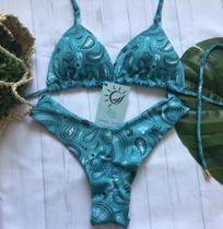 Biquini cortininha e asa delta paisley