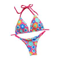 Biquíni Cortininha fio duplo estampado