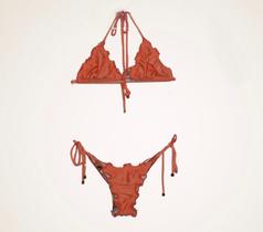 Biquíni Cortininha Frufru Dupla Face