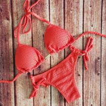 Biquíni cortininha laranja tamanho único P ao GG