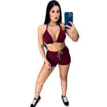 Biquíni Cortininha + Short Suplex Bordô Biquíni Cortininha + Short Suplex Bordô
