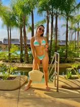 Biquíni Cortininha Texturizado Calcinha Fio Duplo Fru Fru