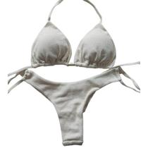 Biquini cortininha texturizado fio duplo