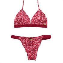 Biquini Cortininha Trança Levanta Bumbum Bojo Moda Praia Top Feminino Fio Dental Neon