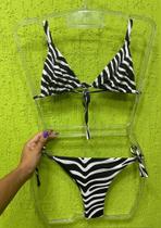 Biquíni cortininha zebra