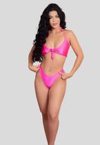 Biquíni Cropped Amarração Sem Bojo Calcinha Asa Delta