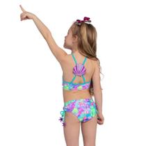 Biquíni Cropped Fundo do Mar Siri Kids Moda Praia Infantil