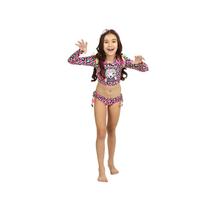 Biquíni Cropped Infantil Manga Longa karol Oncinha Siri Kids Biquíni Cropped Infantil Manga Longa karol Oncinha Siri Kids