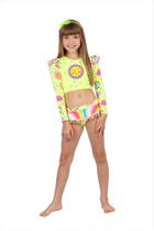 Biquini Cropped Kids Bianca Hot Estampa Solare - Siri