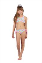 Biquini Cropped Kids Rose Estampa Mermaid - Siri