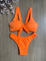 Biquini Cropped Laço Biquíni Asa Delta Neon vIbes Moda Praia