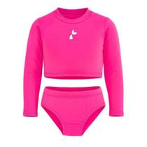 Biquíni Cropped Liso Menina Infantil Proteção Solar Uv Biquíni Cropped Liso Menina Infantil Proteção Solar Uv