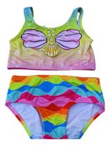Biquini Cropped Sereia Menina Praia Proteção Uv 50+ Veggi -