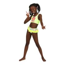 Biquini cropped siri kids infantil larissa amarelo neon 39160 Biquini cropped siri kids infantil larissa amarelo neon 39160