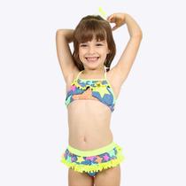 Biquíni Cropped Star Jeans Infantil Menina Moda Praia Siri Kids 39043