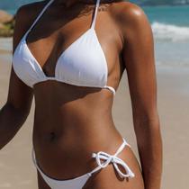 Biquini crtininha glam, fio duplo com amarrações levo