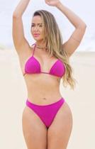Biquini Curtininha modelo feminino na cor rosa Tam G Biquini Curtininha modelo feminino na cor rosa Tam G