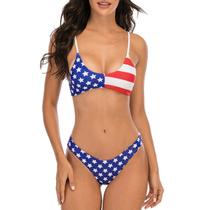 Biquíni de banho feminino SherryDC Solid Push Up com bandeira acolchoada Biquíni de banho feminino SherryDC Solid Push Up com bandeira acolchoada