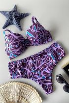 Biquini de base reforçada e calcinha alta plus size Biquini de base reforçada e calcinha alta plus size