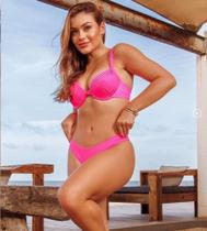 Biquíni de lurex com aro e bojo removível