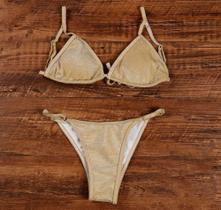 Biquíni Dourado Brilhoso Tamanho G Biquíni Dourado Brilhoso Tamanho G
