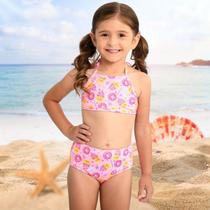 Biquíni e Tanga Cintura Alta Infantil Menina Proteção UV FPS 50+ Docinhos Marujos e Sereias 245 Biquíni e Tanga Cintura Alta Infantil Menina Proteção UV FPS 50+ Docinhos Marujos e Sereias 245
