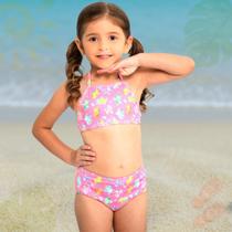 Biquíni e Tanga Cintura Infantil Menina Proteção UV FPS 50+ Bichinhos Marujos e Sereias 243 Biquíni e Tanga Cintura Infantil Menina Proteção UV FPS 50+ Bichinhos Marujos e Sereias 243