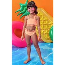 Biquíni em Malha Elastic com Proteção UV 50+ Laranja - Kukiê Biquíni em Malha Elastic com Proteção UV 50+ Laranja - Kukiê