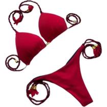 Biquini Empina Bumbum Calcinha Dupla Face C/ Bojo Vermelho Biquini Empina Bumbum Calcinha Dupla Face C/ Bojo Vermelho