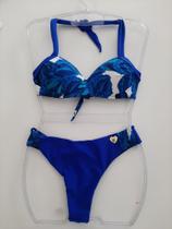 Biquíni estampado azul