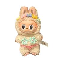 Biquíni Estilo Havaiano Com Saia De Grama E Faixa De Cabelo Para Boneca Mini Plush De 15 a 17cm, Biquíni Estilo Havaiano Com Saia De Grama E Faixa De Cabelo Para Boneca Mini Plush De 15 a 17cm,