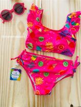 Biquíni estrelinha azul e rosa