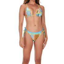 Biquini Feminino Alto Giro Cortininha Dupla Face Amarelo - 2 Biquini Feminino Alto Giro Cortininha Dupla Face Amarelo - 2