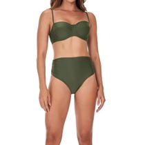 Biquini Feminino Alto Giro Meia Taça Verde Alga - 24781