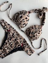 Biquini feminino animal print, calcinha tradicional (32109) - m