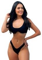 Biquíni Feminino Aro Com Bojo Canelado Calcinha Asa Delta e Fio Dental Biquíni Feminino Aro Com Bojo Canelado Calcinha Asa Delta e Fio Dental