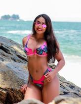 Biquini feminino aviador aro v floral