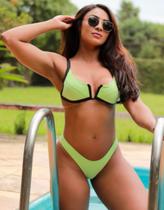 Biquini feminino aviador aro v galão