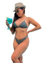 Biquíni Feminino Aviador Com Bojo Estampado com Calcinha Asa Delta