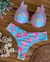 Biquíni Feminino Biquíni Moda Praia Biquini Bordado Essência Flor de Lótus 2144 Biquíni Feminino Biquíni Moda Praia Biquini Bordado Essência Flor de Lótus 2144