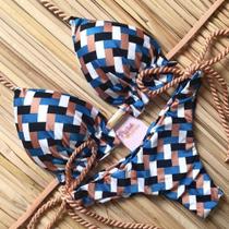 Biquini feminino cancun estampa 3d -tamanho m