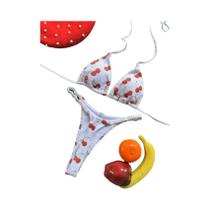 Biquini Feminino com Estampa de Cereja - Conjunto Sexy de Duas Peças