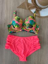 Biquini feminino conjunto com bojo, calcinha tanga fio duplo (9015 + 6019) - 52