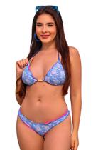 Biquíni Feminino Cortininha Calcinha Ripple Empina Bumbum