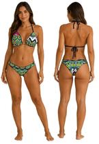 Biquíni Feminino Cortininha Com Bojo e Calcinha Empina Bumbum Estampado Biquíni Feminino Cortininha Com Bojo e Calcinha Empina Bumbum Estampado