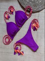 Biquini Feminino Cortininha e Calcinha Dupla Face Empina Bumbum Verão Biquini Feminino Cortininha e Calcinha Dupla Face Empina Bumbum Verão