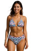 Biquíni Feminino Cortininha Estampado Bojo e Calcinha Tanga Biquíni Feminino Cortininha Estampado Bojo e Calcinha Tanga